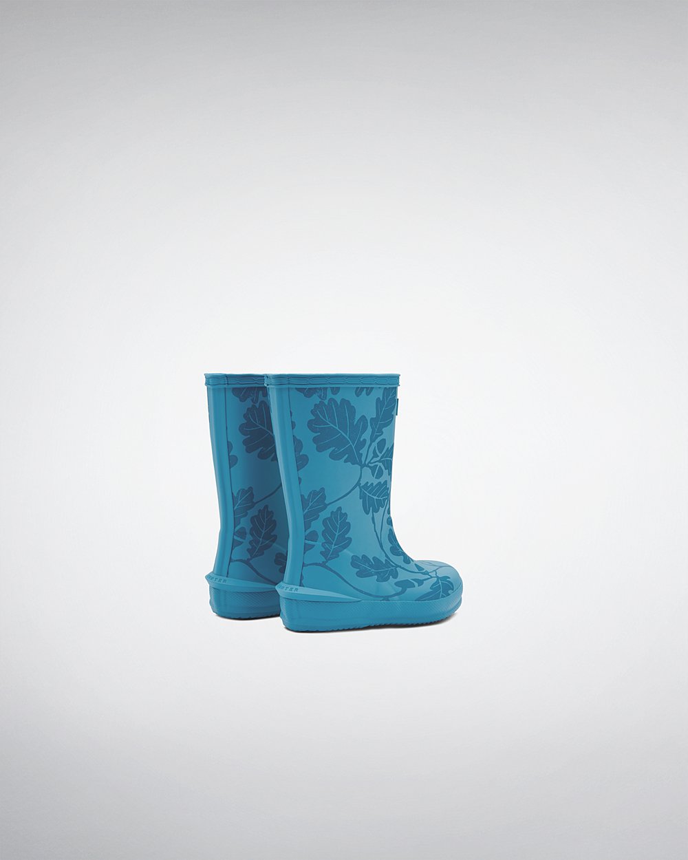 Kids Hunter Original First National Trust Print | Rain Boots Blue | NZ-37068-UPRD